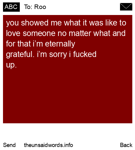 unsent message to Roo