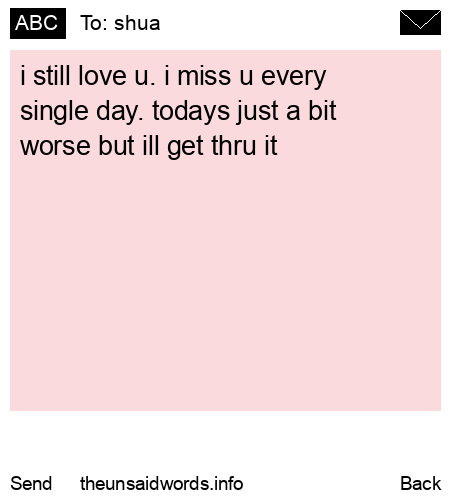 unsent message to shua