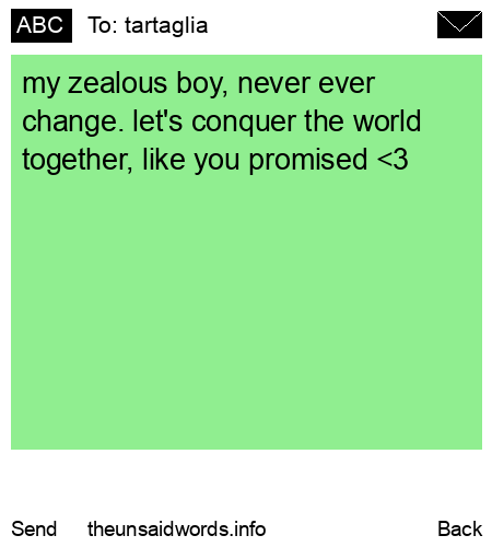 unsent message to tartaglia