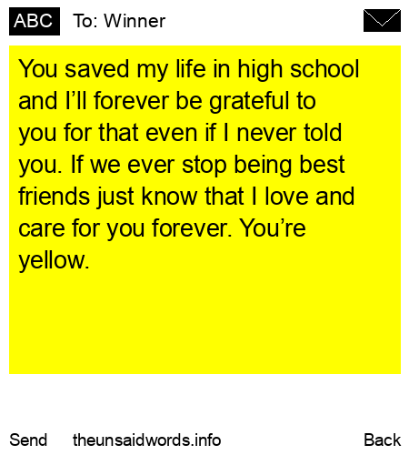 unsent message to Winner