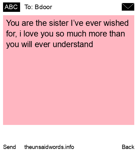 unsent message to Bdoor