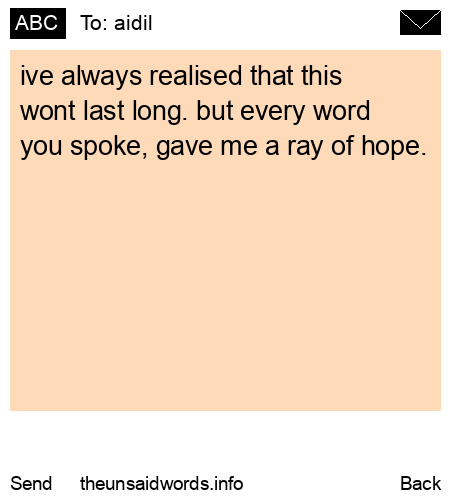 unsent message to aidil