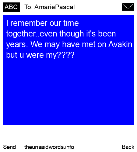 unsent message to AmariePascal