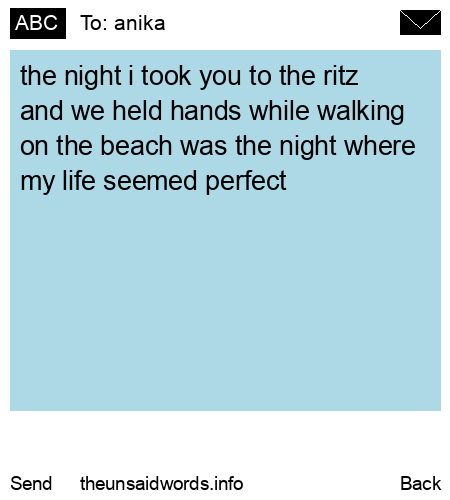 unsent message to anika