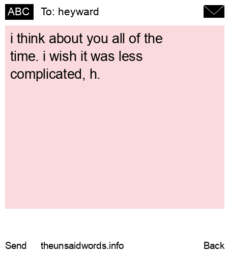 unsent message to heyward