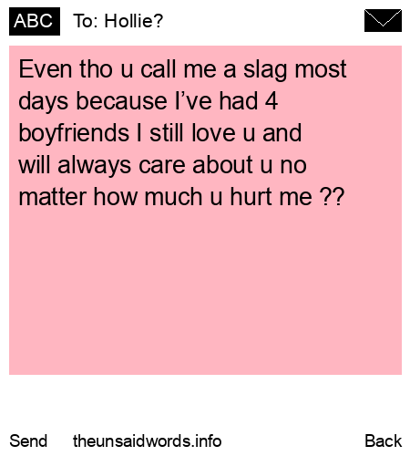 unsent message to Hollie?