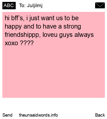 unsent message to Juljilmj