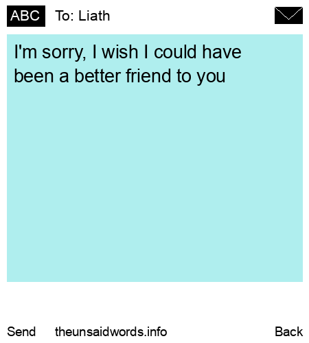 unsent message to Liath