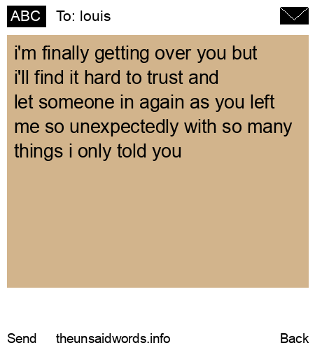 unsent message to louis