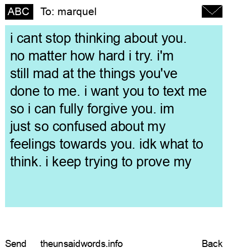 unsent message to marquel