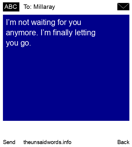 unsent message to Millaray