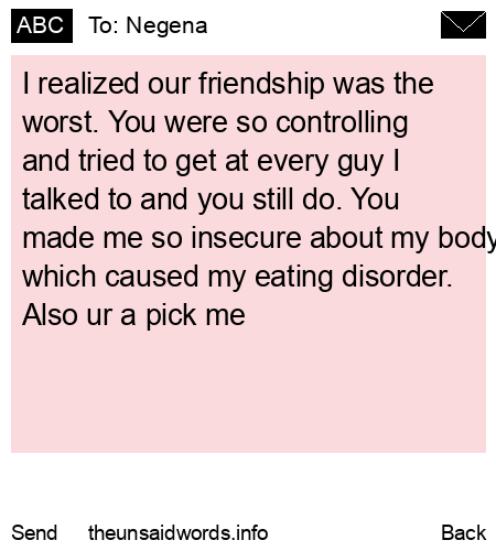 unsent message to Negena