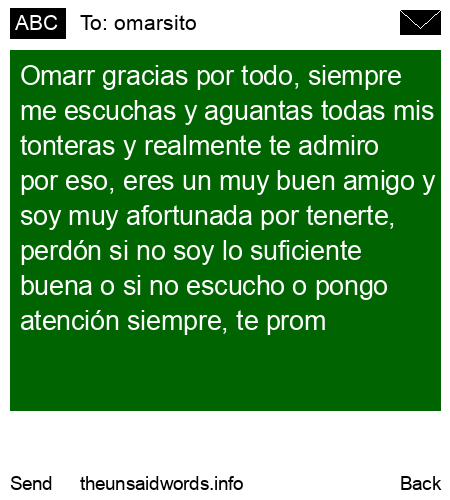 unsent message to omarsito