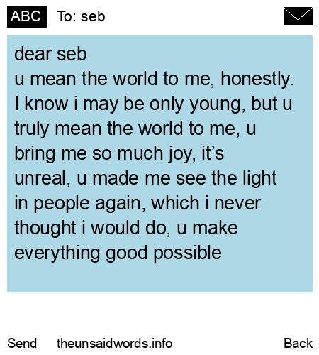unsent message to seb