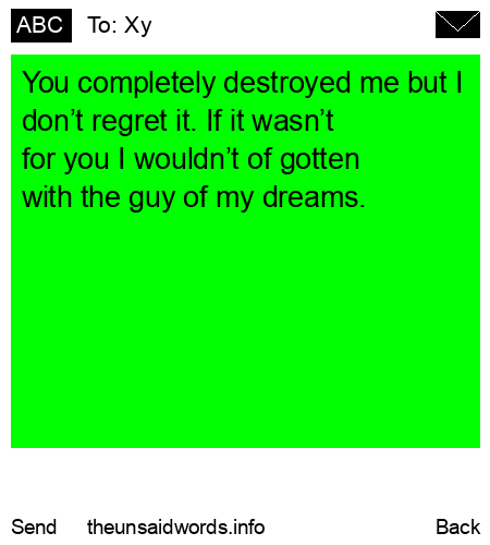 unsent message to Xy
