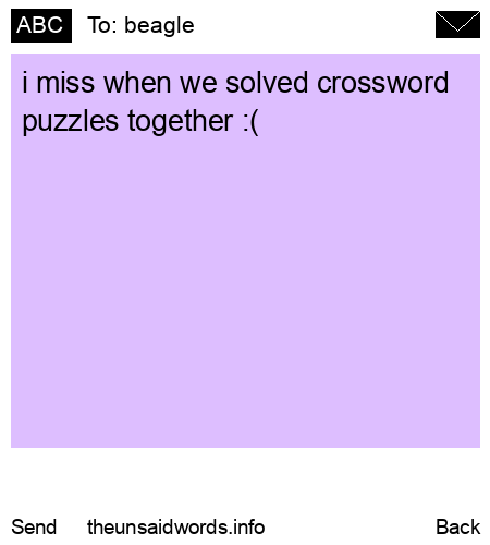 unsent message to beagle