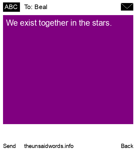 unsent message to Beal
