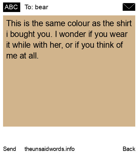 unsent message to bear