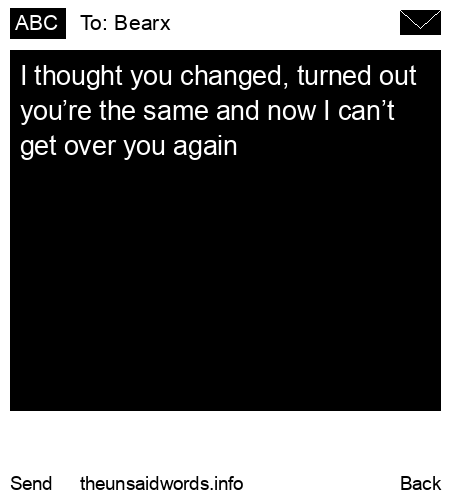 unsent message to Bearx 