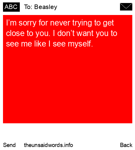 unsent message to Beasley