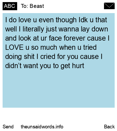 unsent message to Beast