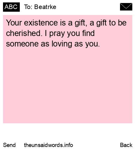 unsent message to Beatrke