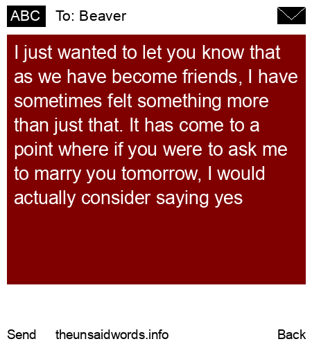 unsent message to Beaver