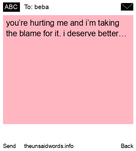 unsent message to beba