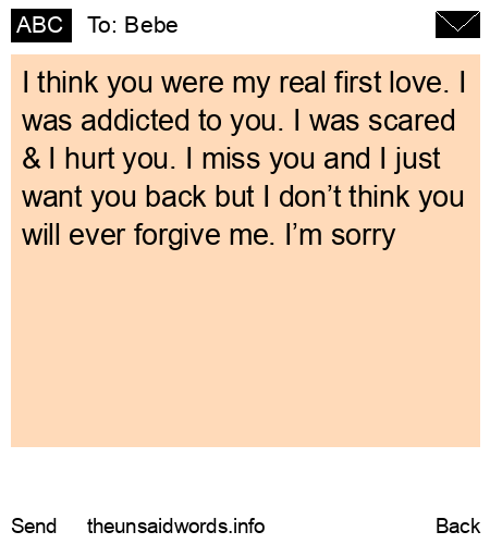 unsent message to Bebe