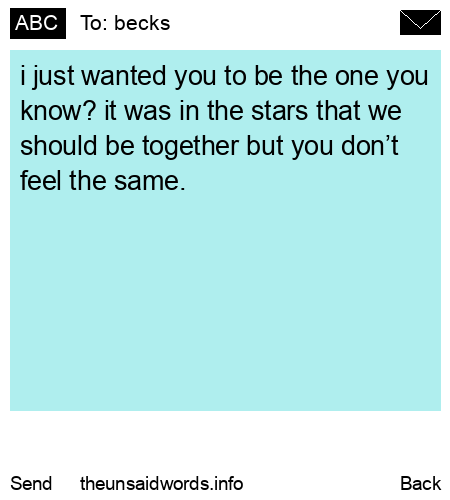 unsent message to becks