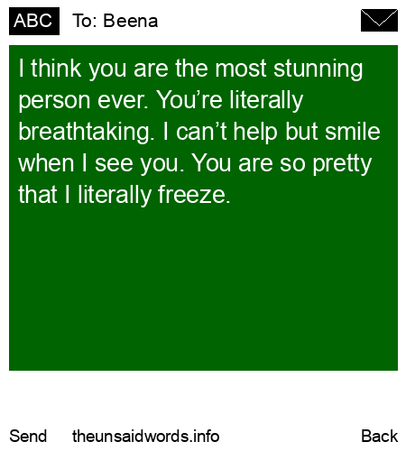 unsent message to Beena
