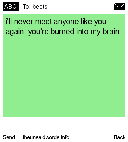 unsent message to beets
