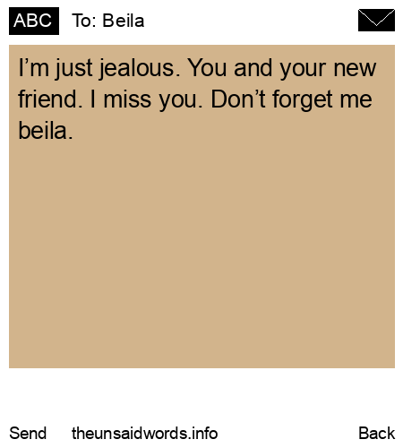 unsent message to Beila
