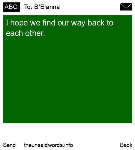 unsent message to B’Elanna 