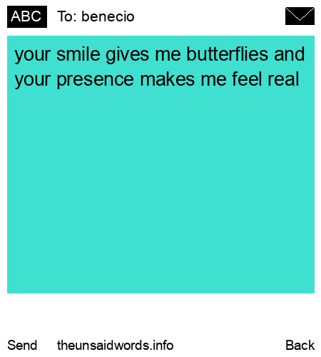 unsent message to benecio