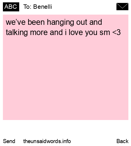 unsent message to Benelli