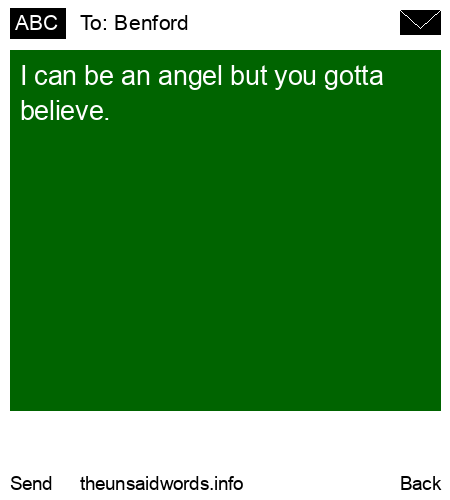 unsent message to Benford