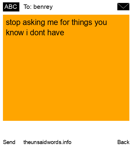 unsent message to benrey