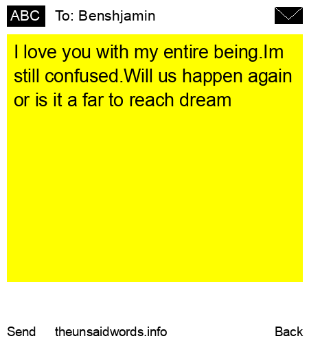 unsent message to Benshjamin 