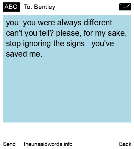 unsent message to Bentley