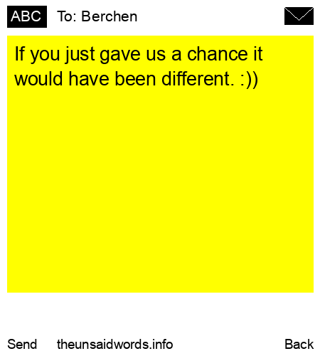 unsent message to Berchen
