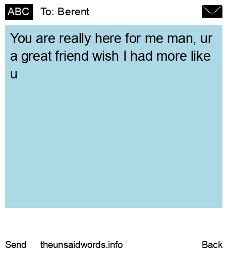 unsent message to Berent