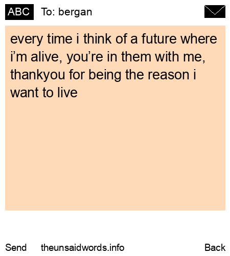 unsent message to bergan