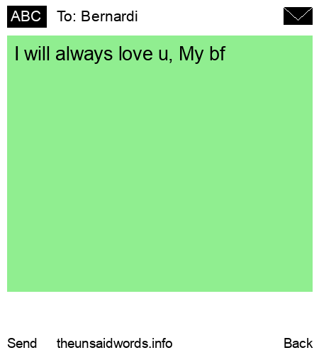 unsent message to Bernardi 