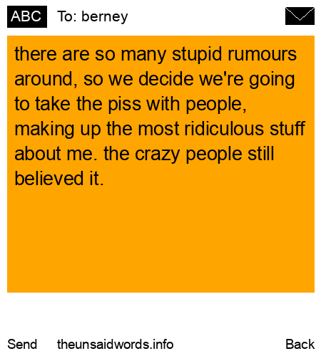 unsent message to berney