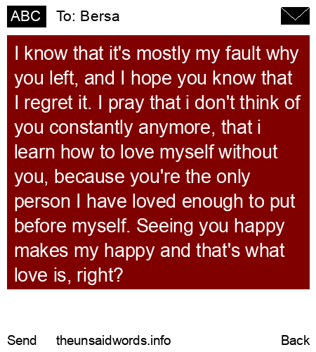 unsent message to Bersa
