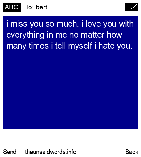 unsent message to bert