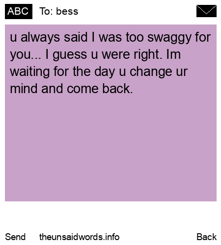 unsent message to bess