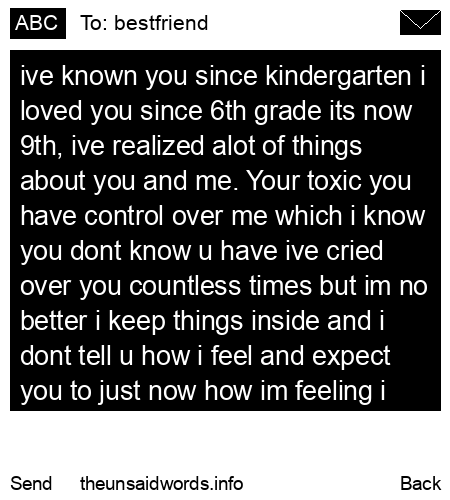 unsent message to bestfriend
