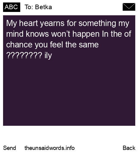 unsent message to Betka